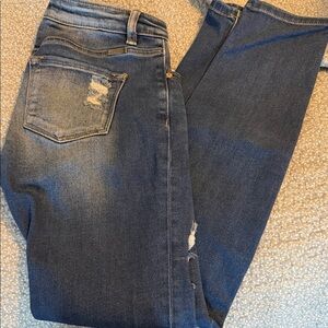 KanCan Distressed Blue Straight Leg Jeans
